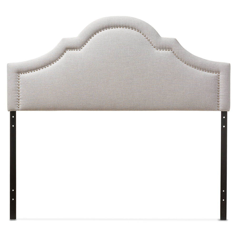 BAXTON STUDIO RITA MODERN AND CONTEMPORARY GREYISH BEIGE FABRIC UPHOLSTERED KING SIZE HEADBOARD