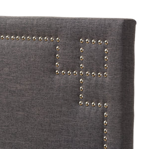 Baxton Studio Geneva Modern And Contemporary Dark Grey Fabric Upholstered Queen Size Headboard