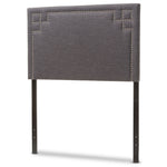 Load image into Gallery viewer, Baxton Studio Geneva Modern And Contemporary Dark Grey Fabric Upholstered Twin Size Headboard
