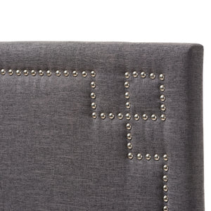 Baxton Studio Geneva Modern And Contemporary Dark Grey Fabric Upholstered Twin Size Headboard