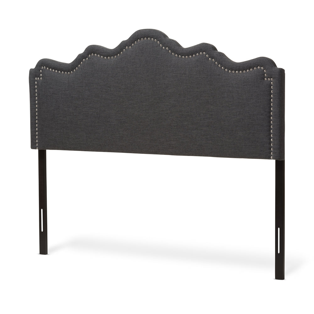 Baxton Studio Nadeen Modern And Contemporary Dark Grey Fabric Full Size Headboard