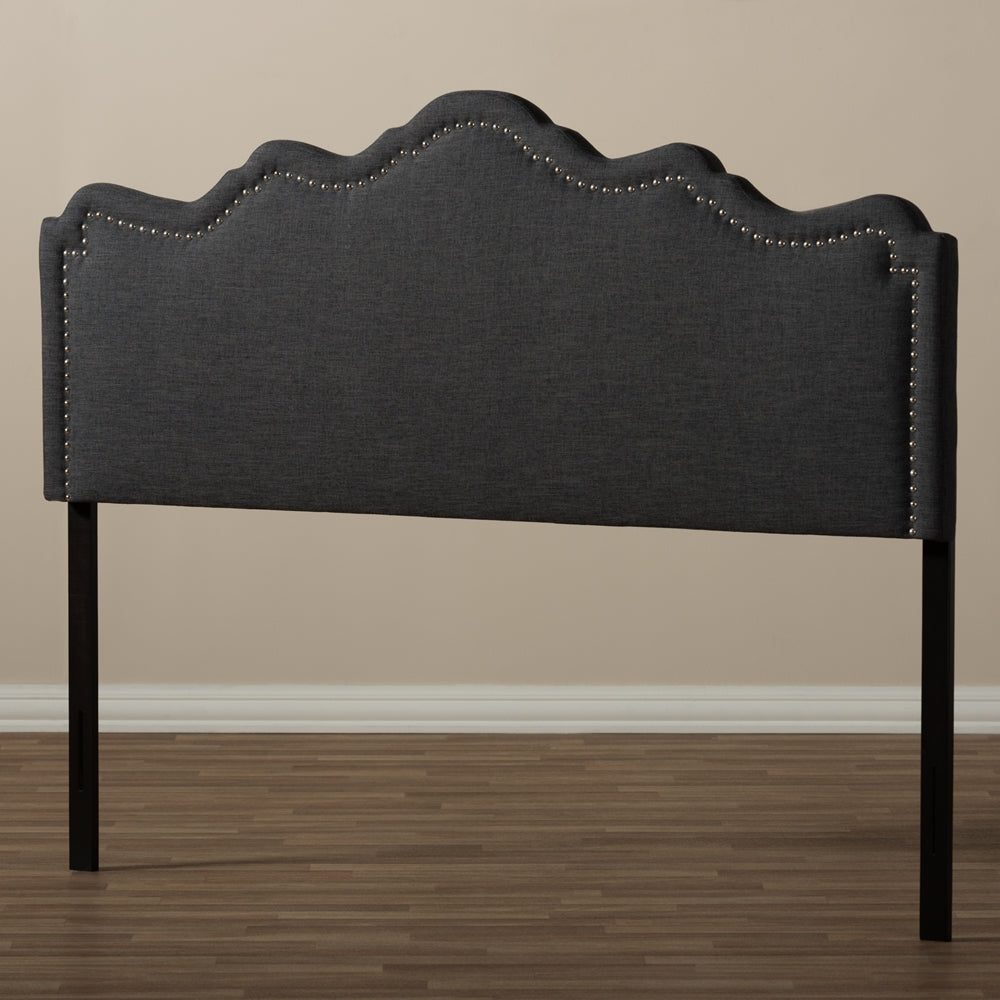 Baxton Studio Nadeen Modern And Contemporary Dark Grey Fabric Full Size Headboard