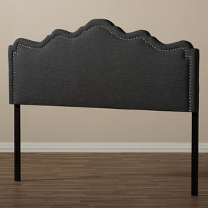 Baxton Studio Nadeen Modern And Contemporary Dark Grey Fabric Queen Size Headboard