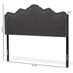 Load image into Gallery viewer, Baxton Studio Nadeen Modern And Contemporary Dark Grey Fabric Queen Size Headboard
