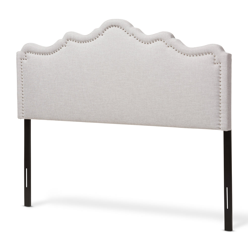 Baxton Studio Nadeen Modern And Contemporary Greyish Beige Fabric Full Size Headboard