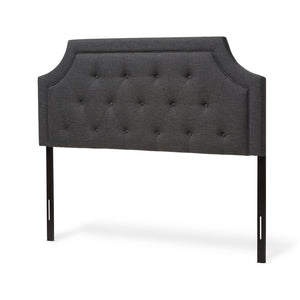 Baxton Studio Mars Modern And Contemporary Dark Grey Fabric Queen Size Headboard