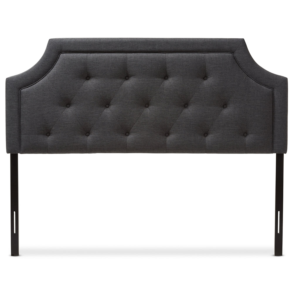 Baxton Studio Mars Modern And Contemporary Dark Grey Fabric Full Size Headboard