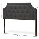 Load image into Gallery viewer, Baxton Studio Mars Modern And Contemporary Dark Grey Fabric Full Size Headboard
