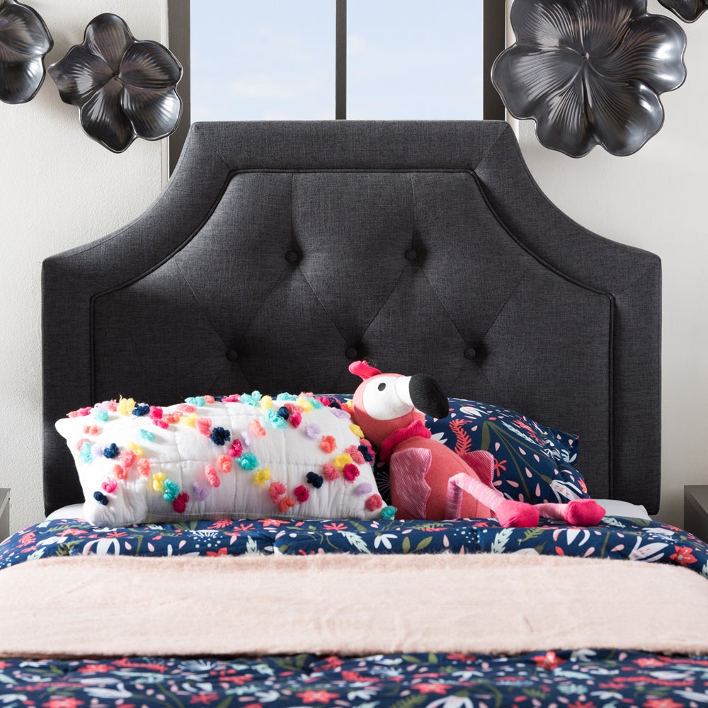 Baxton Studio Mars Modern And Contemporary Dark Grey Fabric Twin Size Headboard