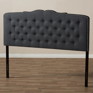 Baxton Studio Lucy Modern And Contemporary Dark Grey Fabric King Size Headboard