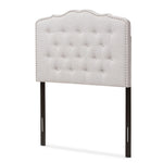 Load image into Gallery viewer, Baxton Studio Lucy Modern And Contemporary Greyish Beige Fabric Twin Size Headboard
