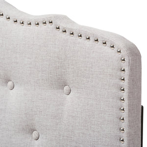 BAXTON STUDIO LUCY MODERN AND CONTEMPORARY GREYISH BEIGE FABRIC TWIN SIZE HEADBOARD