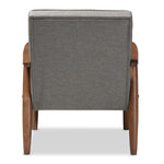 Load image into Gallery viewer, Baxton Studio Sorrento Mid-Century Retro Modern Grey Fabric Upholstered Wooden Lounge Chair
