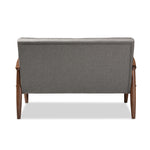 Load image into Gallery viewer, Baxton Studio Sorrento Mid-Century Retro Modern Grey Fabric Upholstered Wooden 2-Seater Loveseat
