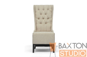 Baxton Studio Vincent Beige Linen Modern Loveseat Bench And Chair Set