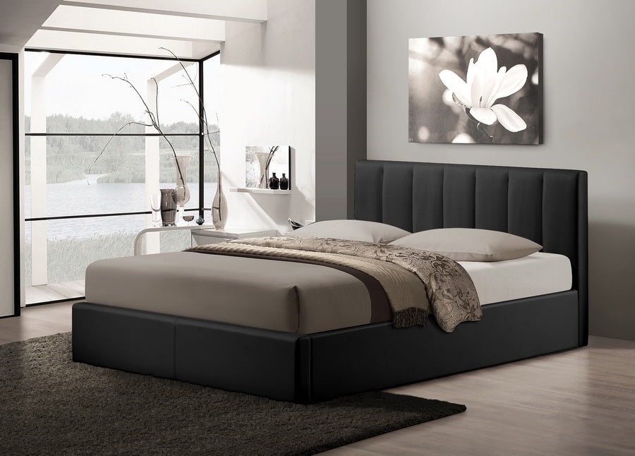 Baxton Studio Templemore Leather Contemporary Bed