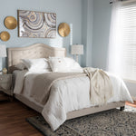 Load image into Gallery viewer, Baxton Studio Emerson Modern And Contemporary Light Beige Fabric Upholstered King Size Bed
