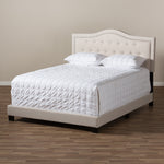 Load image into Gallery viewer, Baxton Studio Emerson Modern And Contemporary Light Beige Fabric Upholstered King Size Bed
