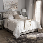 Load image into Gallery viewer, Baxton Studio Emerson Modern And Contemporary Light Grey Fabric Upholstered King Size Bed
