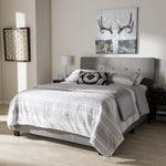 Load image into Gallery viewer, Baxton Studio Hampton Modern And Contemporary Light Grey Fabric Upholstered Queen Size Bed
