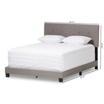 Load image into Gallery viewer, Baxton Studio Hampton Modern And Contemporary Light Grey Fabric Upholstered Full Size Bed
