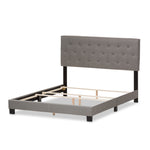 Load image into Gallery viewer, Baxton Studio Cassandra Modern And Contemporary Light Grey Fabric Upholstered Queen Size Bed
