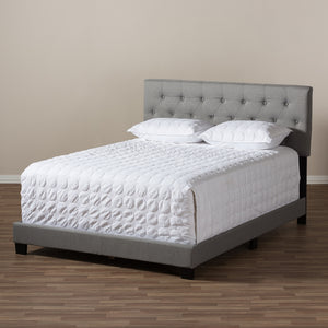 Baxton Studio Cassandra Modern And Contemporary Light Grey Fabric Upholstered Full Size Bed