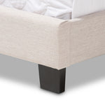 Load image into Gallery viewer, BAXTON STUDIO WILLIS MODERN AND CONTEMPORARY LIGHT BEIGE FABRIC UPHOLSTERED KING SIZE BED
