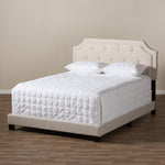 Load image into Gallery viewer, Baxton Studio Willis Modern And Contemporary Light Beige Fabric Upholstered Full Size Bed
