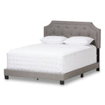 Load image into Gallery viewer, Baxton Studio Willis Modern And Contemporary Light Grey Fabric Upholstered Queen Size Bed
