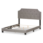 Load image into Gallery viewer, Baxton Studio Willis Modern And Contemporary Light Grey Fabric Upholstered King Size Bed
