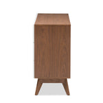 Load image into Gallery viewer, Baxton Studio Calypso Mid-Century Modern White And Walnut Wood 6-Drawer Storage Dresser
