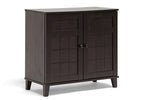 Load image into Gallery viewer, GLIDDEN DARK BROWN WOOD MODERN SHOE CABINET (SHORT)
