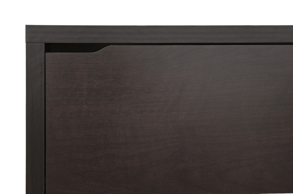 Simms Dark Brown Modern Shoe Cabinet