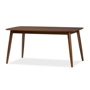 Baxton Studio Flora Mid-Century Modern Finishing Wood Dining Table