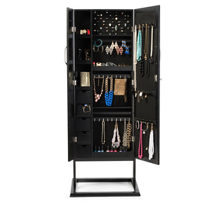 Baxton Studio Vittoria Finish Wood Square Foot Floor Standing Double Door Storage Jewelry Armoire Cabinet