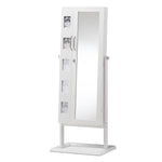 Load image into Gallery viewer, Baxton Studio Vittoria White Finish Wood Square Foot Floor Standing Double Door Storage Jewelry Armoire Cabinet
