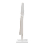 Load image into Gallery viewer, BAXTON STUDIO VITTORIA WHITE FINISH WOOD SQUARE FOOT FLOOR STANDING DOUBLE DOOR STORAGE JEWELRY ARMOIRE CABINET
