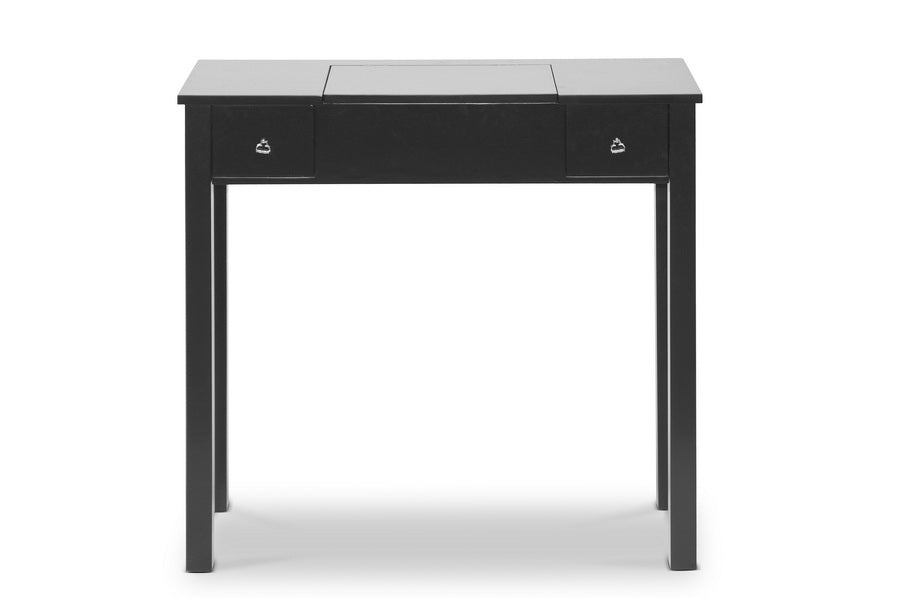 BAXTON STUDIO BLACK WESSEX VANITY TABLE