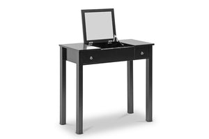 Baxton Studio Black Wessex Vanity Table