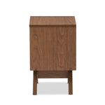 Load image into Gallery viewer, BAXTON STUDIO HILDON MID-CENTURY MODERN WHITE AND WALNUT WOOD 2-DRAWER STORAGE NIGHTSTAND
