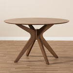 Load image into Gallery viewer, Baxton Studio Monte Mid-Century Modern Walnut Wood 47-Inch Round Dining Table
