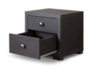 Load image into Gallery viewer, Baxton Studio Espresso Silvertone Modern Nightstand
