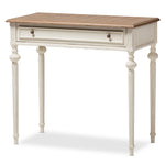 Load image into Gallery viewer, Baxton Studio Marquetterie French Provincial Weathered Oak And Whitewash Writing Desk
