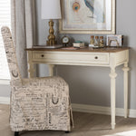 Load image into Gallery viewer, Baxton Studio Marquetterie French Provincial Weathered Oak And Whitewash Writing Desk
