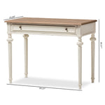 Load image into Gallery viewer, Baxton Studio Marquetterie French Provincial Weathered Oak And Whitewash Writing Desk
