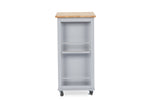 Load image into Gallery viewer, Baxton Studio Yonkers Contemporary Light Grey Kitchen Cart With Wood Topone (1) Kitchen Cart
