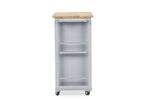 Load image into Gallery viewer, Baxton Studio Yonkers Contemporary Light Grey Kitchen Cart With Wood Topone (1) Kitchen Cart
