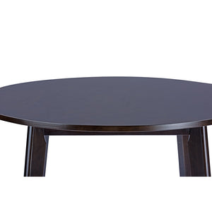 Baxton Studio Debbie Mid-Century Dark Brown Wood Round Dining Table