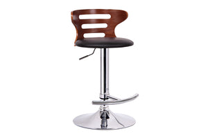 BAXTON STUDIO BUELL WALNUT AND BLACK MODERN BAR STOOL